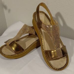 Alegria Kendra Gold Metallic Sandals